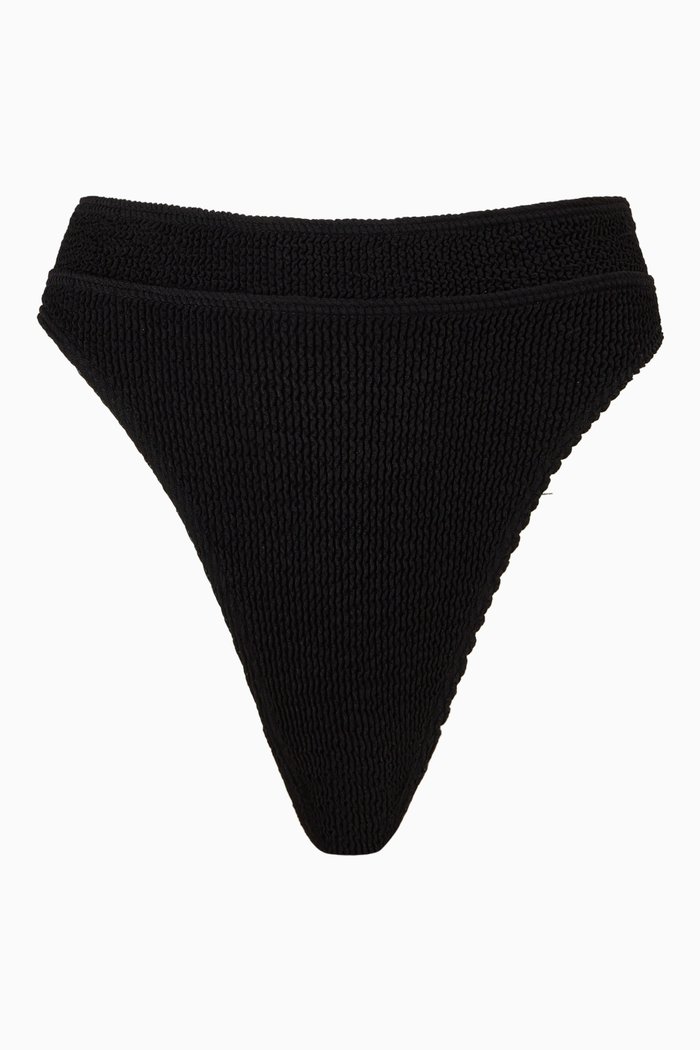 Savannah Eco Bikini Bottoms in Regenerated Nylon, Black