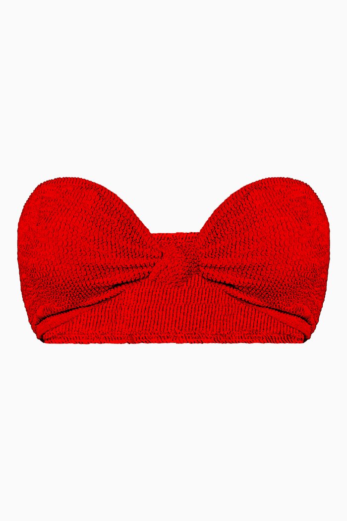 The Sahara Bandeau Bikini Top, Red