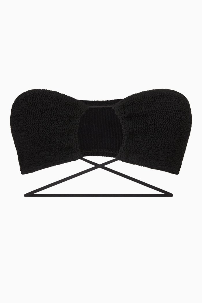 

Margarita Bandeau Eco Bikini Top, Black