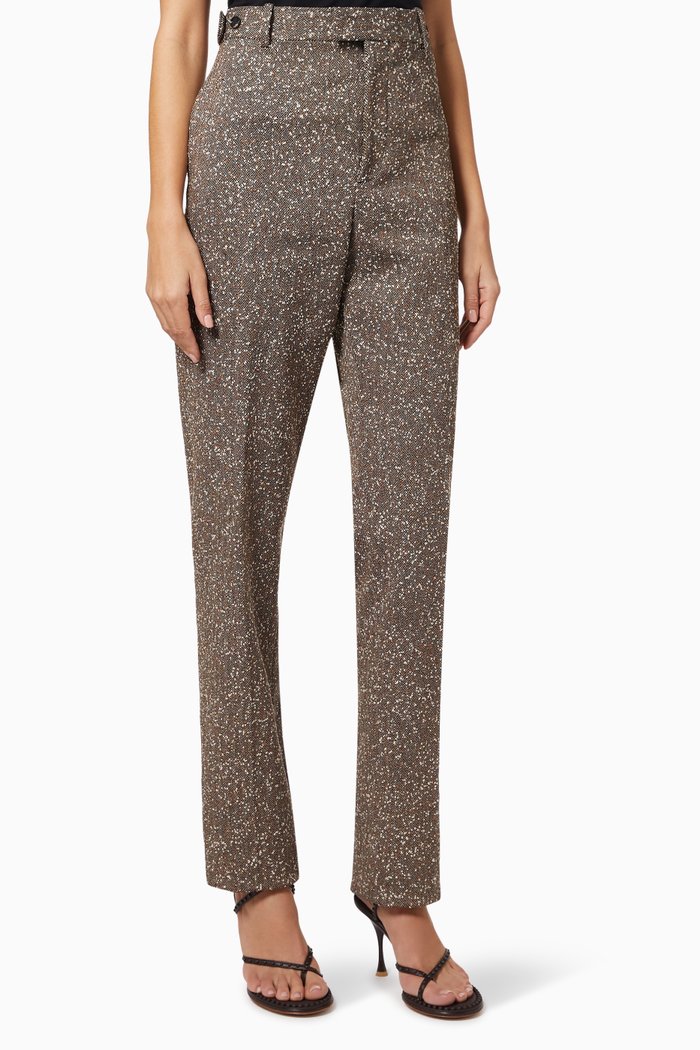 

Pants in Herringbone Wool, Black