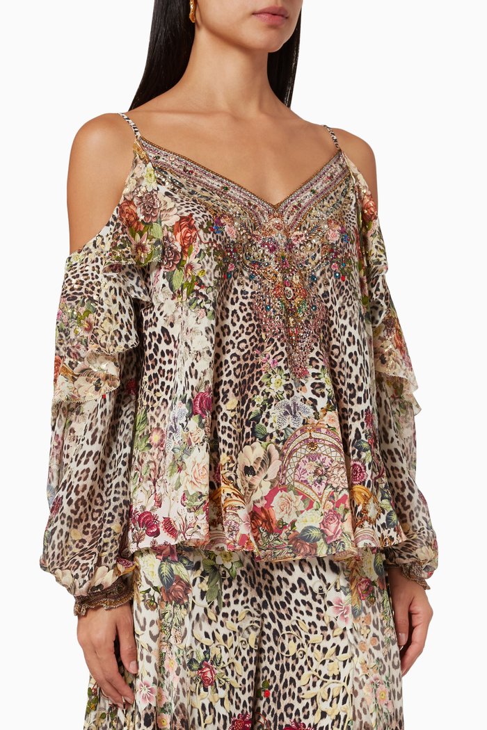

Anarchy at Annabels Ruffle Blouse in Silk, Multicolour