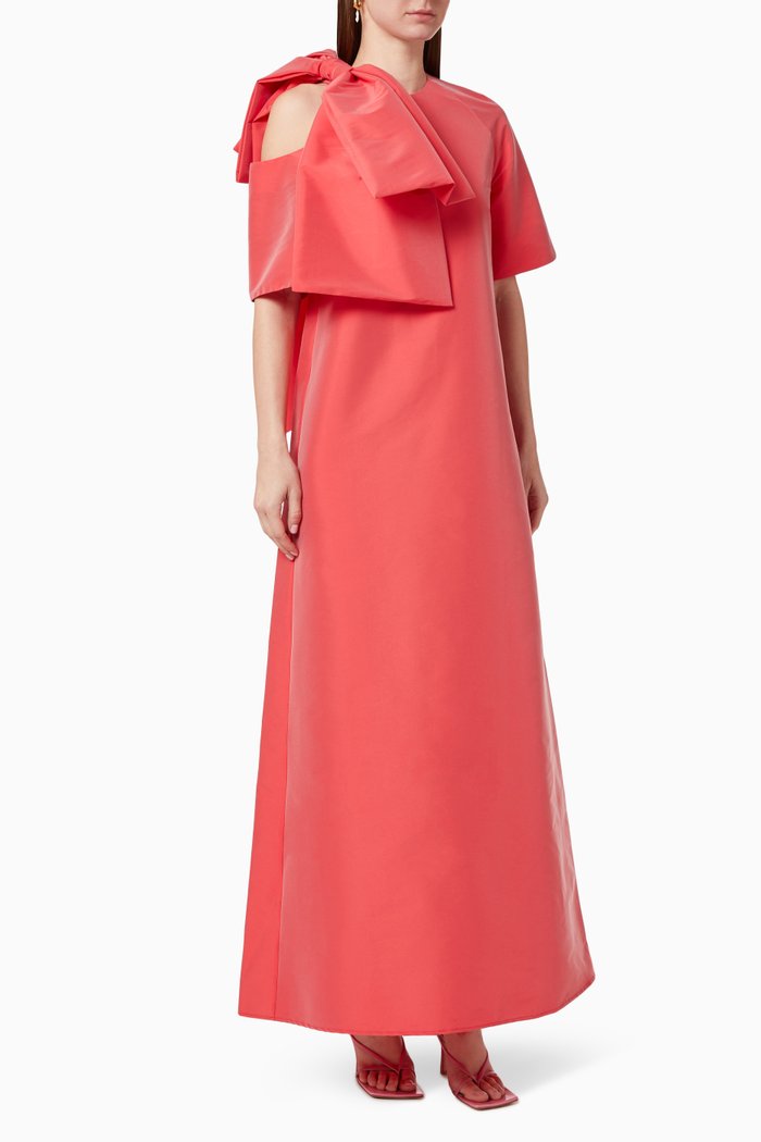 

Winona Maxi Dress in Taffeta, Red