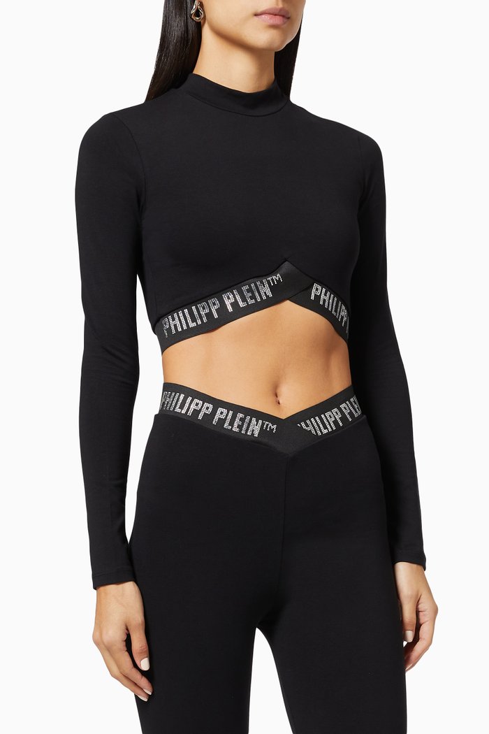 

Jogging Top in Cotton Jersey, Black