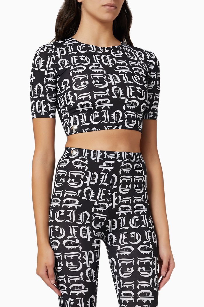 

Monogram Crop Top, Black