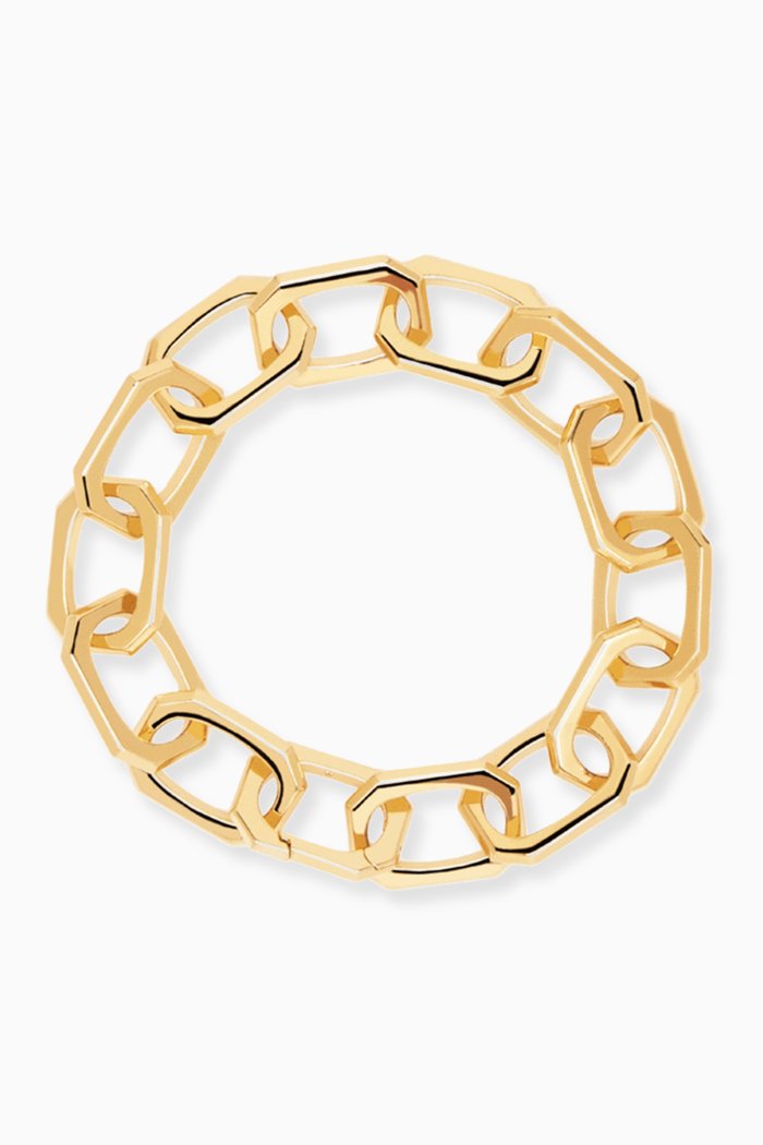 

Large Signature Chain Bracelet in 18kt Gold Plating