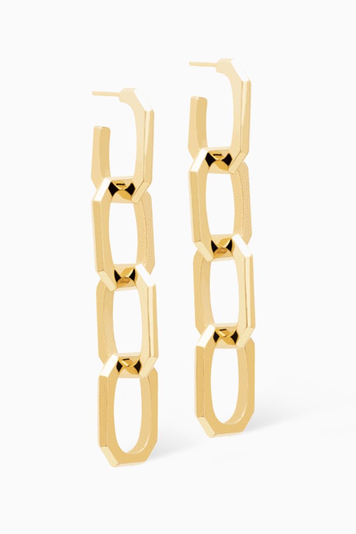 

Signature Chain Earrings in 18kt Gold Plating