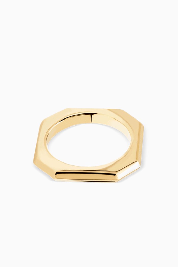 Signature Link Ring in 18kt Gold Plating