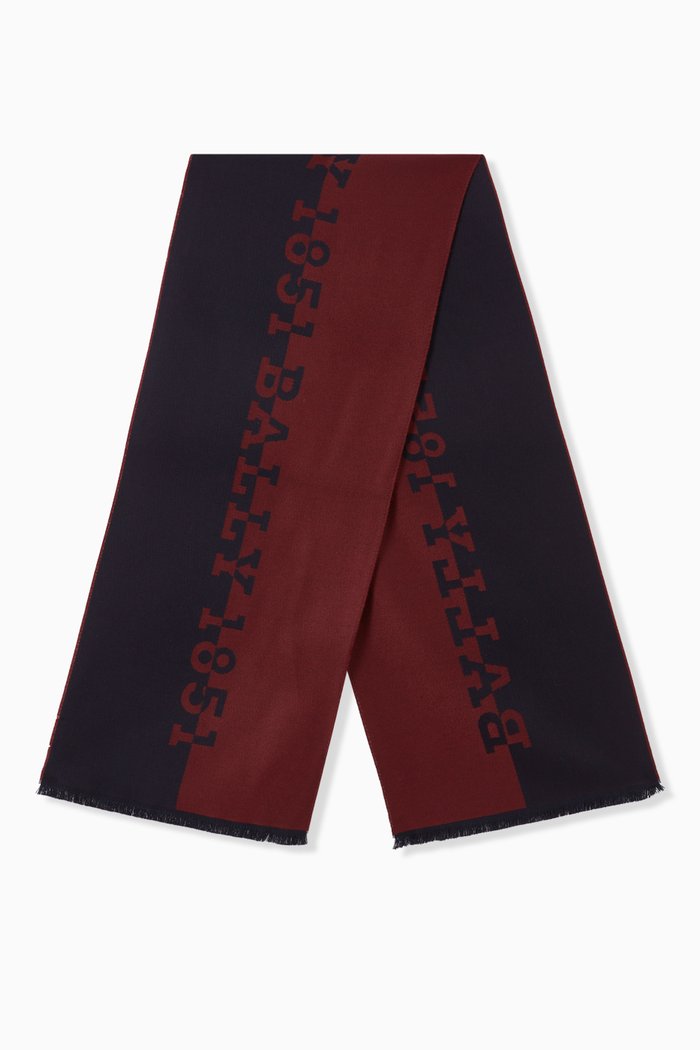 

1851 Scarf in Virgin Wool, Burgundy