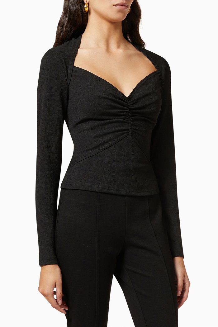 

Possession Top in Stretch Jersey, Black