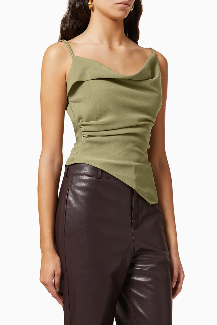 

Your Only One Top in Crepe, Green