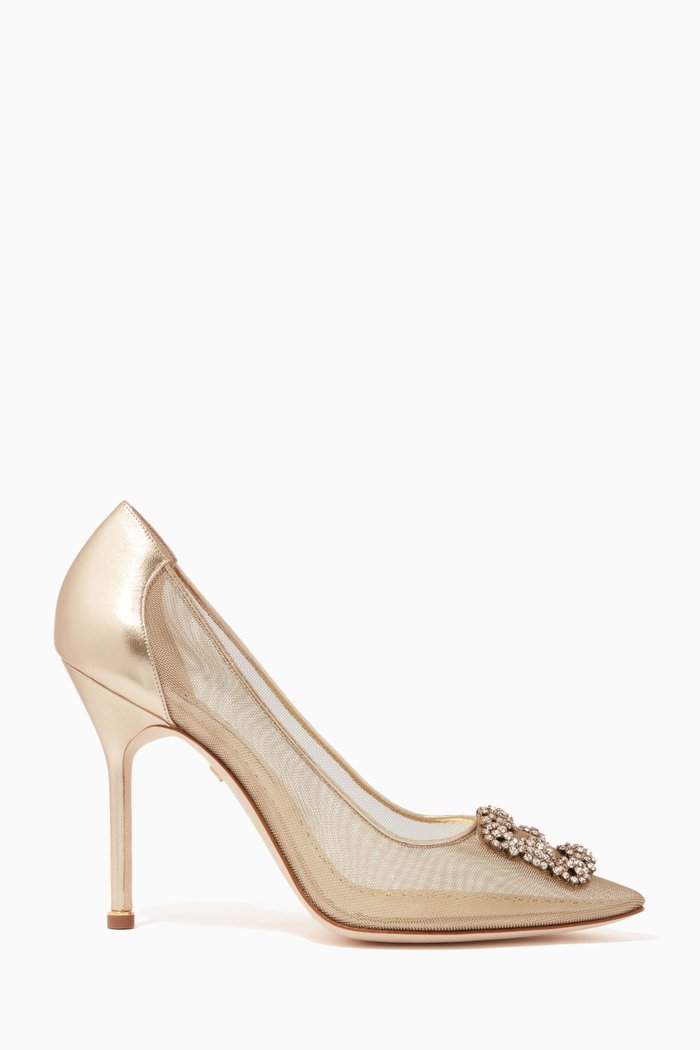

Hangisi 105 Pumps in Tulle, Gold
