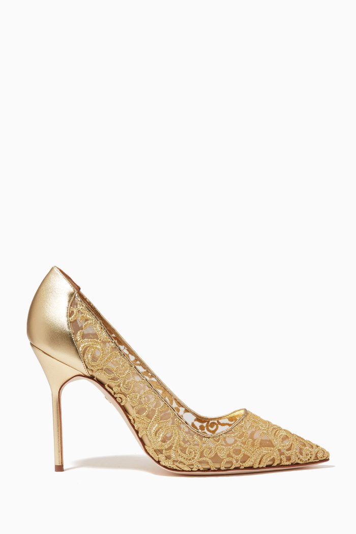 

BBLA 105 Pumps in Lace Macramé, Gold