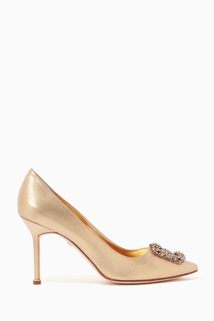 

Hangisi 105 Pumps in Leather, Gold