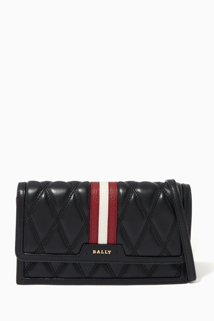 

Dafford Wallet Bag in Quilted Leather, Black