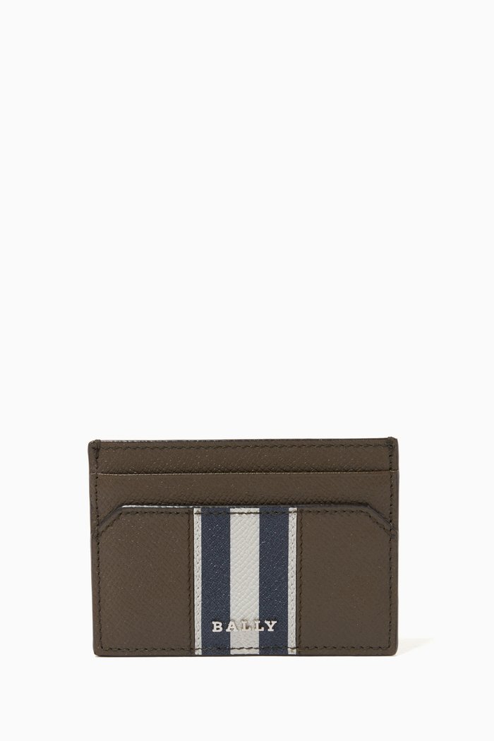 

Bhar Card Holder in Leather, Green