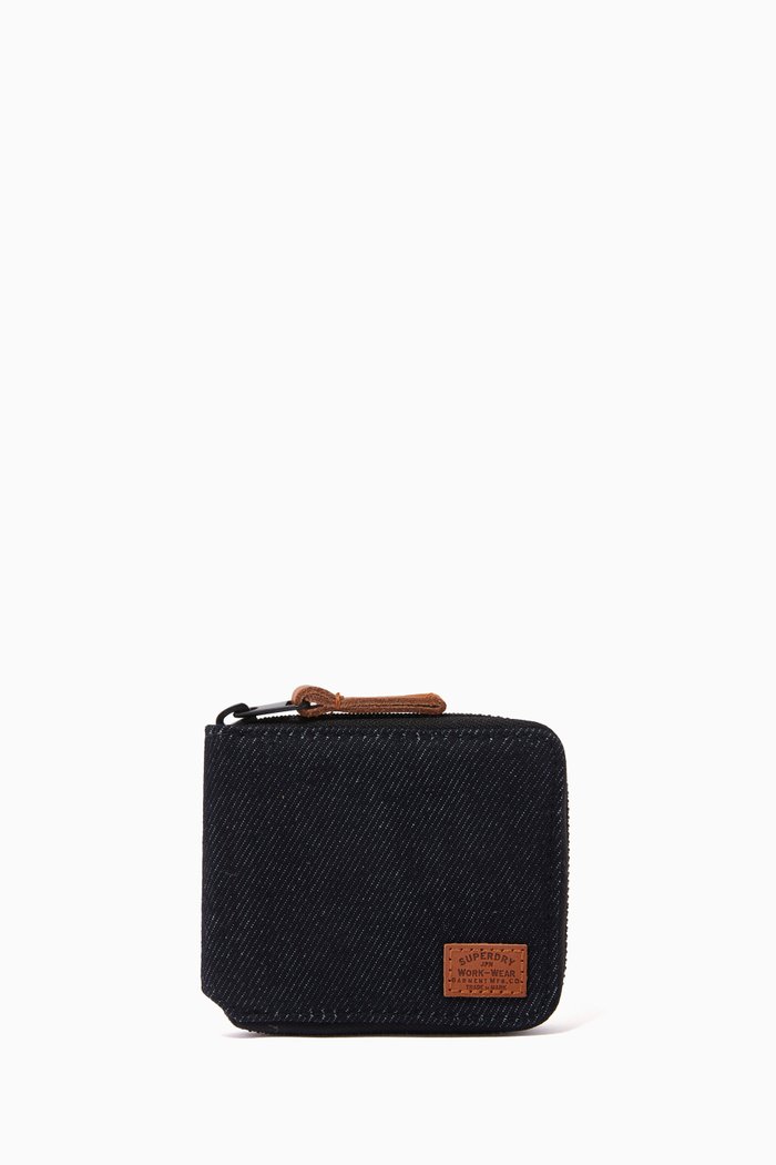 

Classic Zip Wallet in Fabric, Blue
