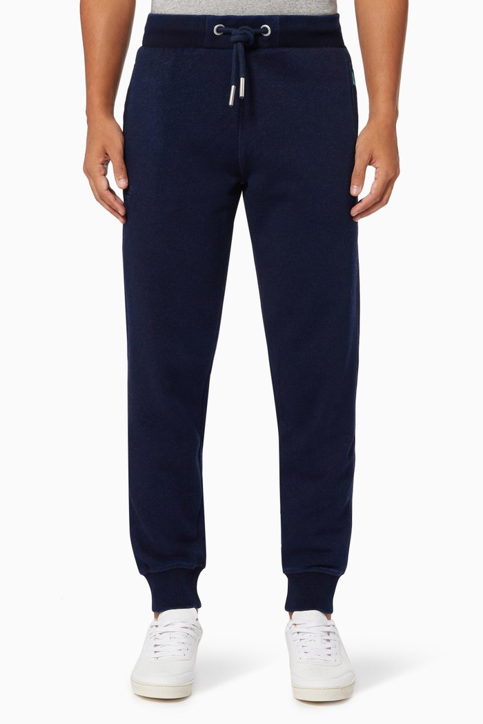 

Vintage Logo Embroidered Joggers in Cotton Fleece, Blue