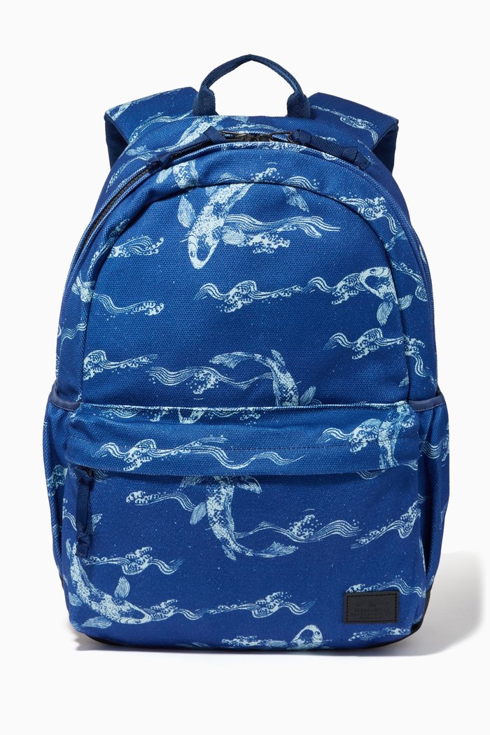 

Printed Montana Rucksack in Cotton, Blue