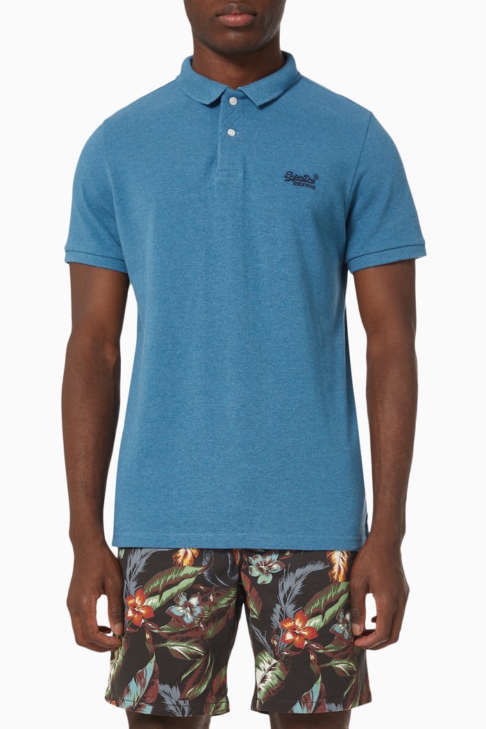 

Classic Polo Shirt in Organic Cotton Piqué, Blue