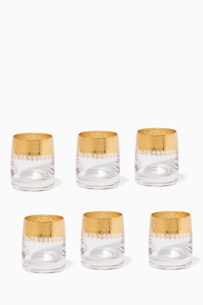 

Corboda Crystal Tumbler Glass, Set of 6, Gold