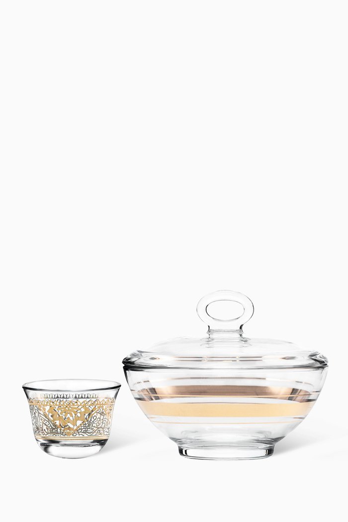 

Sana Cawa Cups and Sugar Bowl, Set of 14, Multicolour