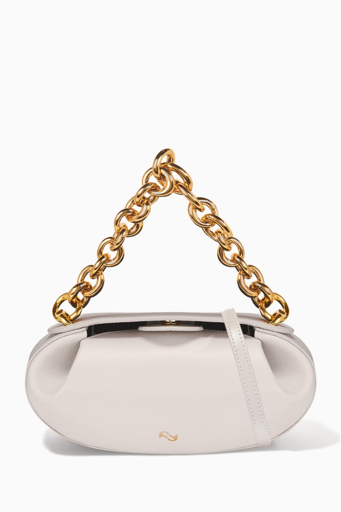 

Baton Chain Bag in Leather, Neutral