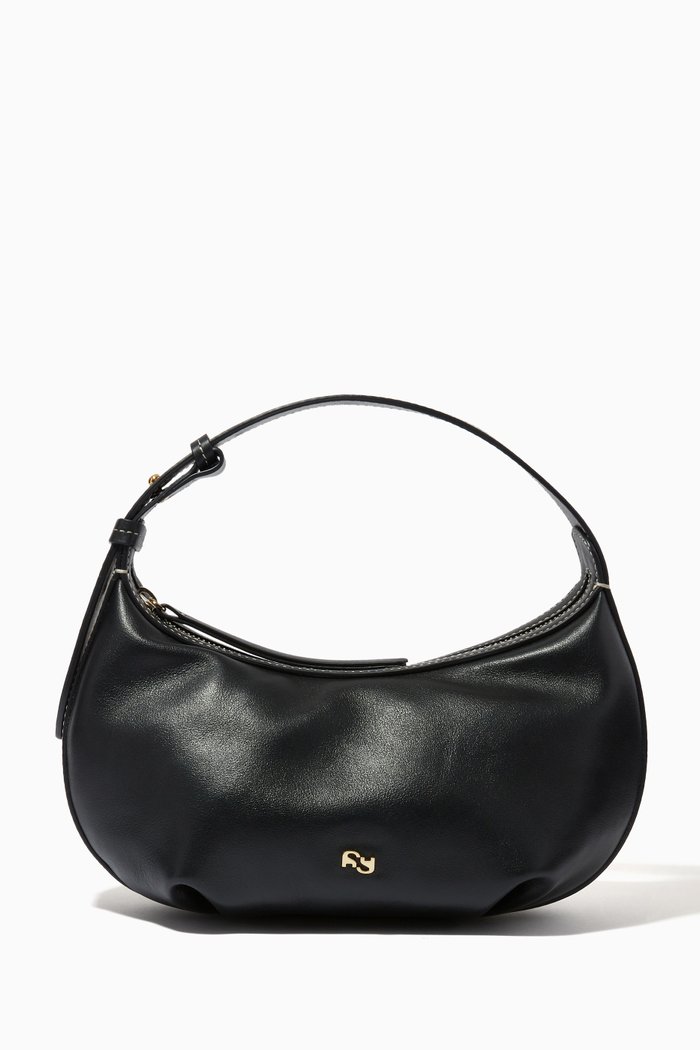 

Puff Shoulder Bag in Nappa, Black