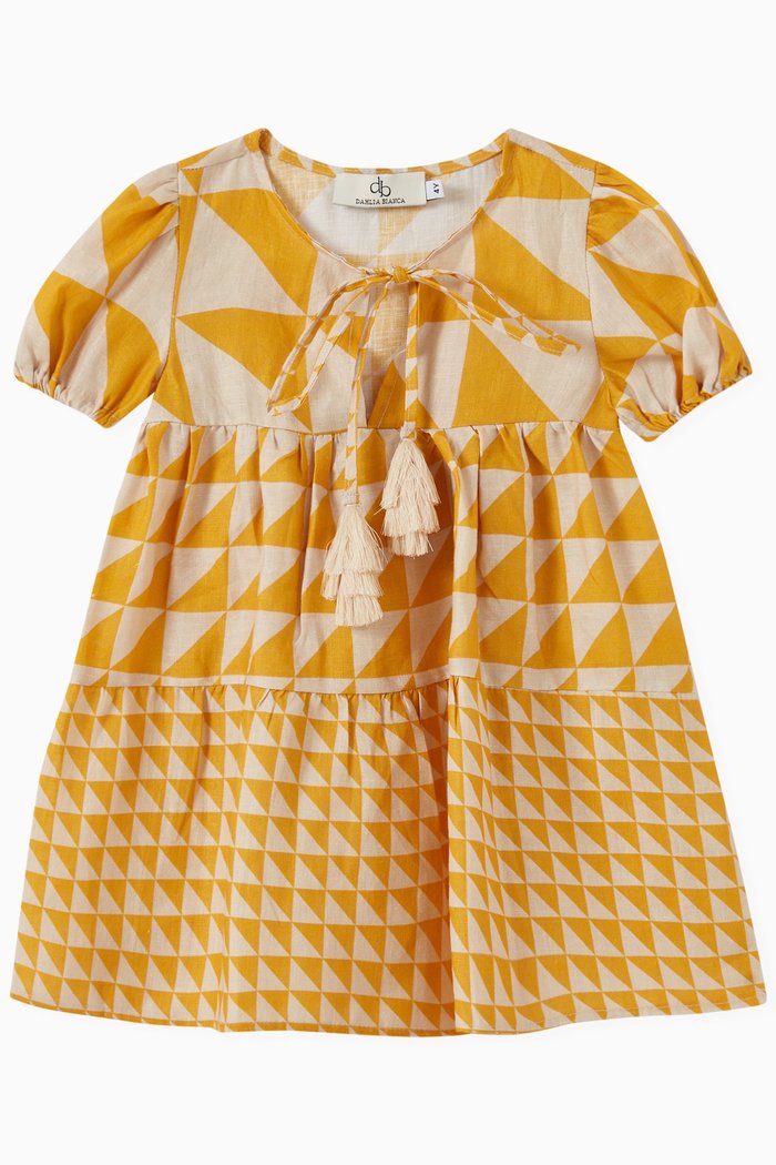 

Zendaya Dress in Linen, Yellow