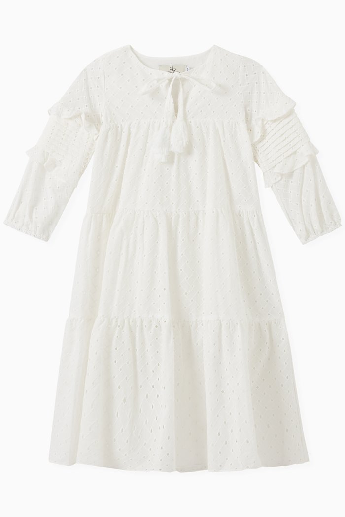 

Peach Dress in Cotton Blend, Blue
