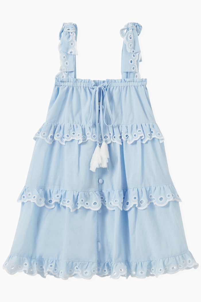 

Diana Dress in Cotton Blend, Blue
