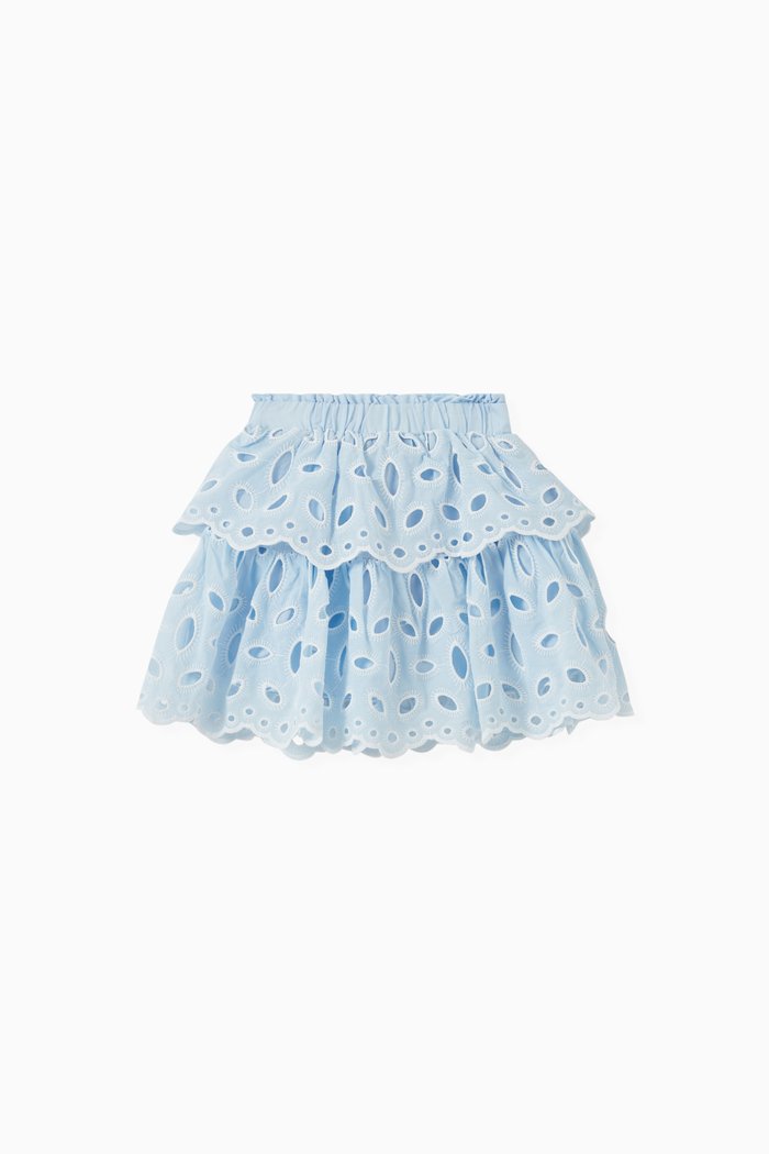 Maisie Skirt in Cotton Blend, Blue
