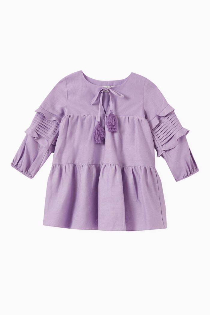 

Delilah Dress in Linen, Pink
