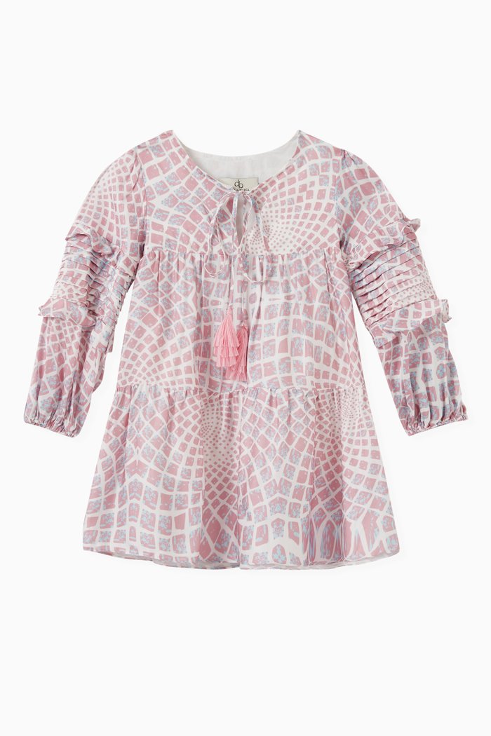 

Delilah Dress in Linen, Pink