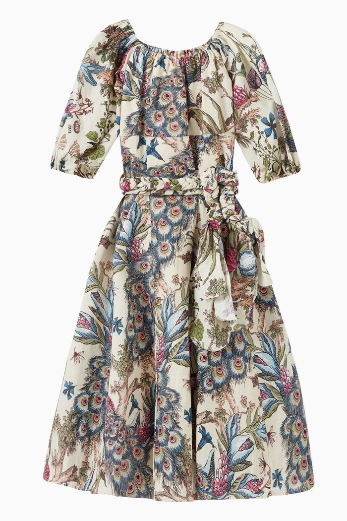 

Charlize Braided Dress in Linen, Multicolour