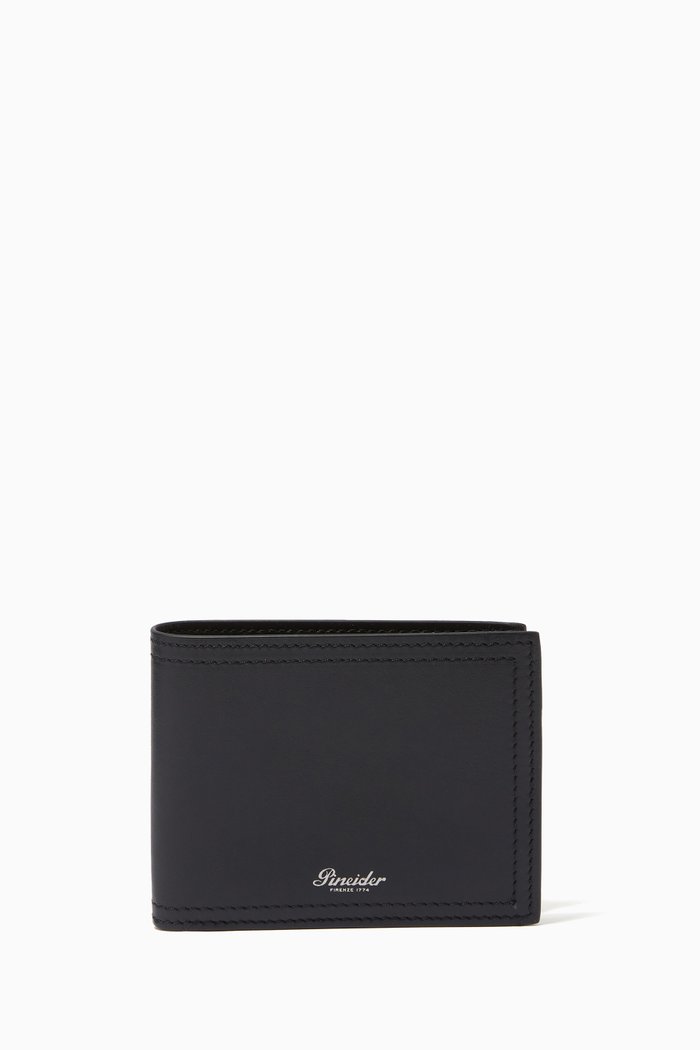 

Metro Bi-Fold Wallet in Leather, Black