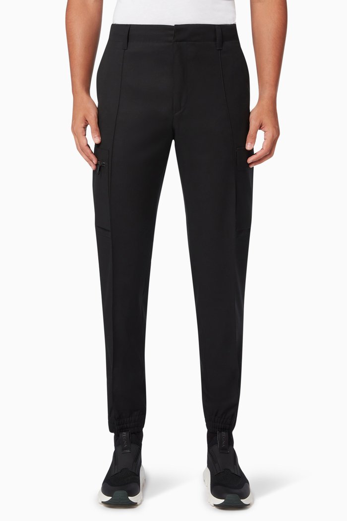 

Techmerino™ Wash&Go Cargo Pants in Wool, Black