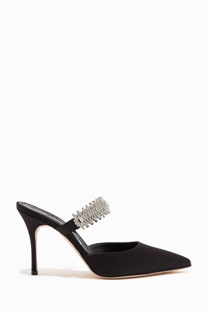 

Lutara Mules in Satin, Black