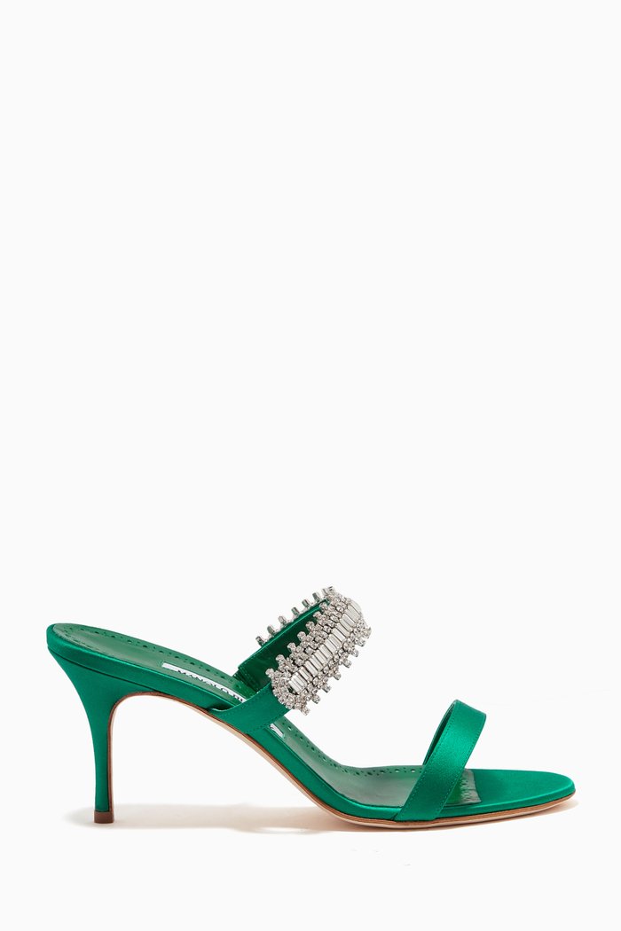 

Sako Fabio 70 Mules in Satin, Green