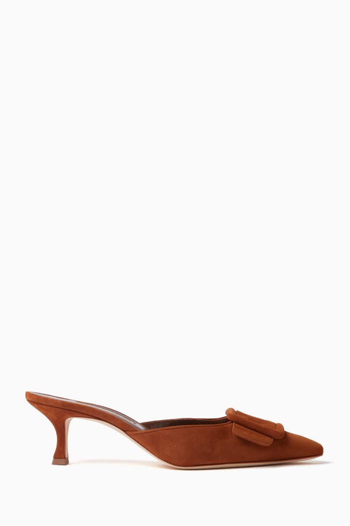 

Maysale 50 Mules in Suede, Brown