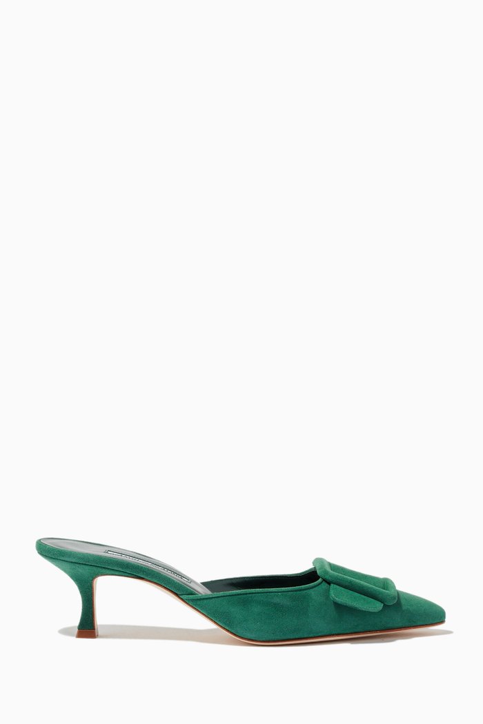 

Maysale 50 Mules in Suede, Green