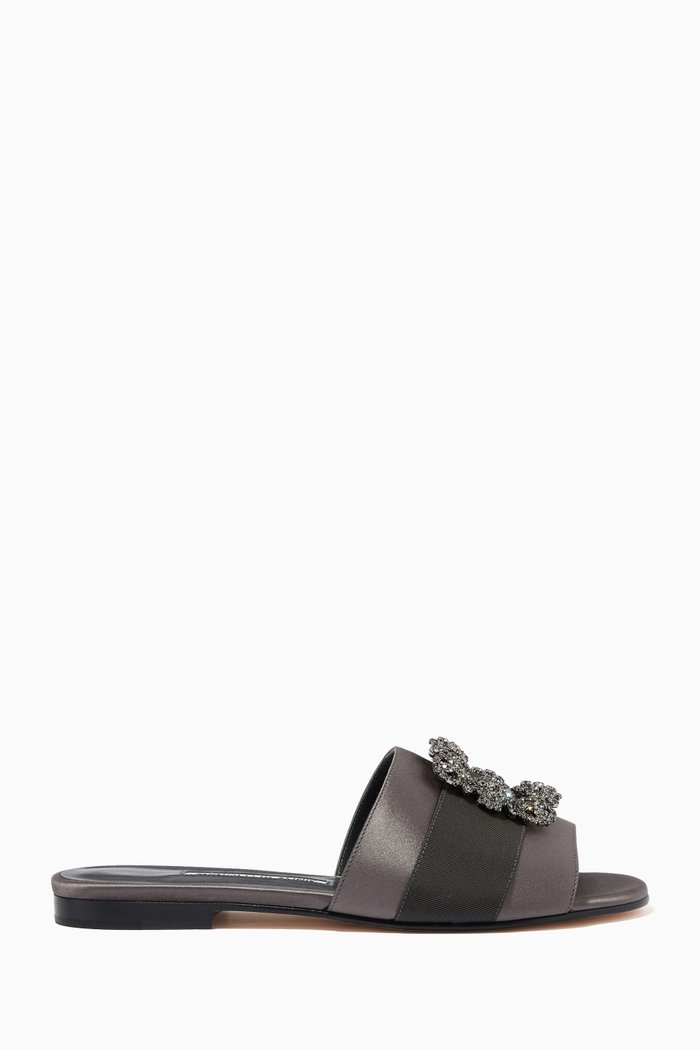 

Martamod Slides in Satin, Grey