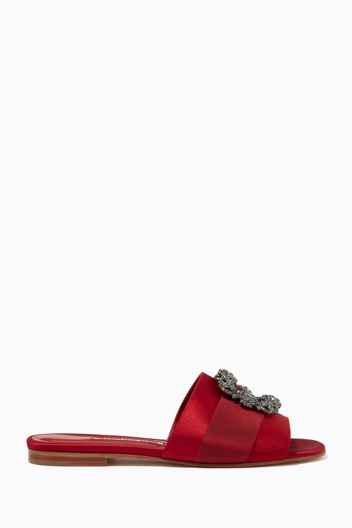 

Martamod Slides in Satin, Red