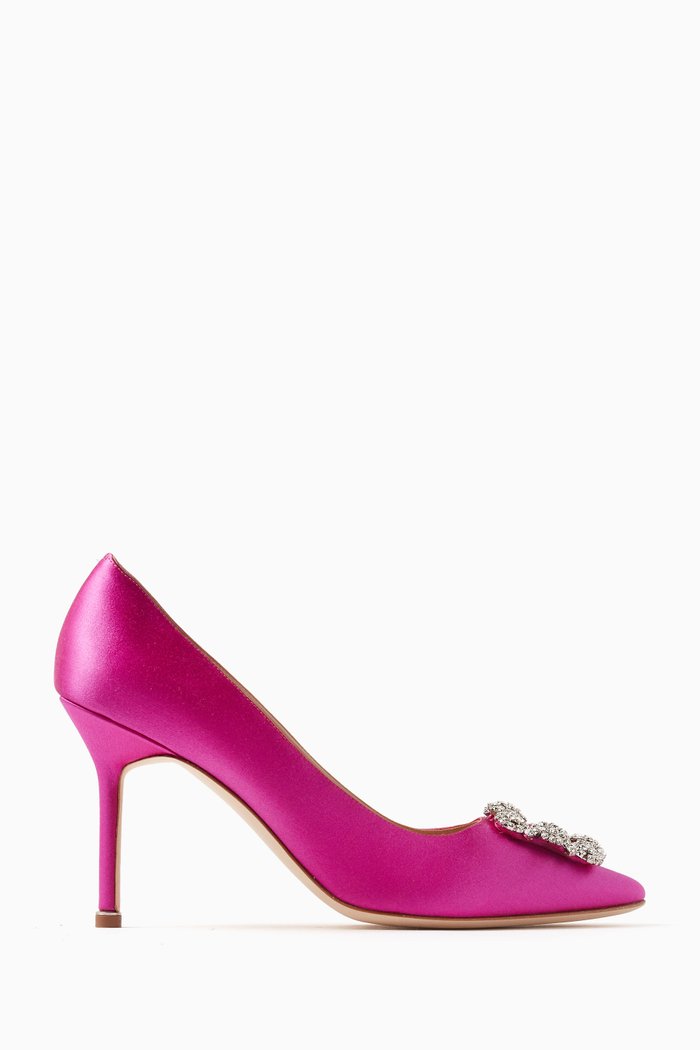 

Hangisi 90 Jewel Pumps in Satin, Bright purple