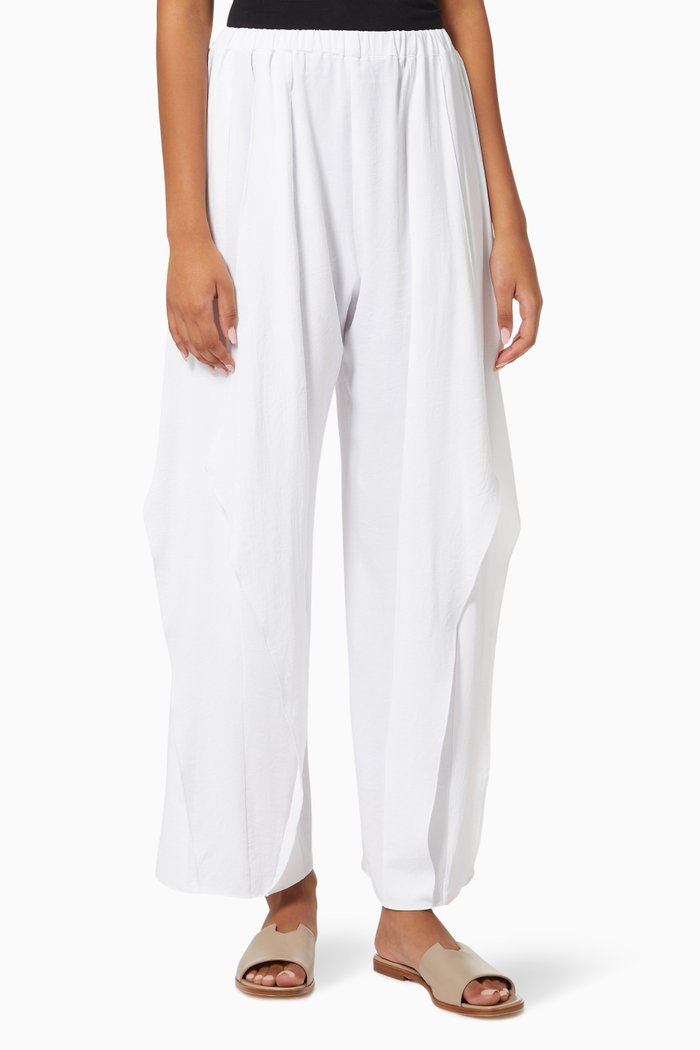 

Asymmetric Layered Pants, White
