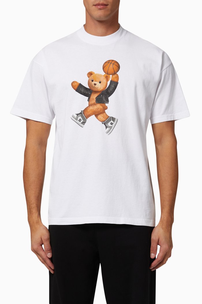 

Jumpbear Box T-shirt in Cotton, White