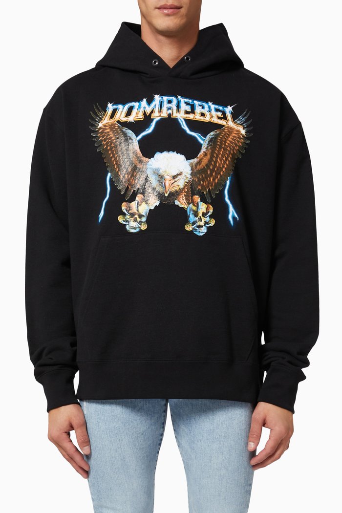 

Storm Pullover Hoodie in Cotton, Black