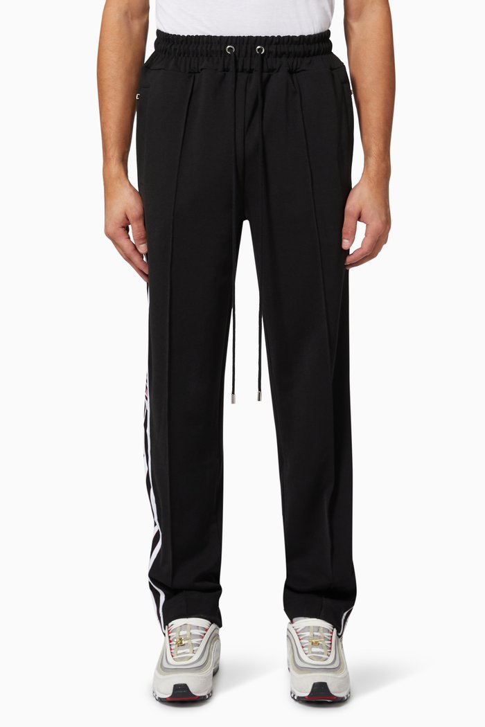 

Pleated Track Pants, Black