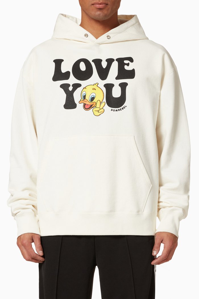 

Luv Pullover Hoodie in Cotton, Neutral
