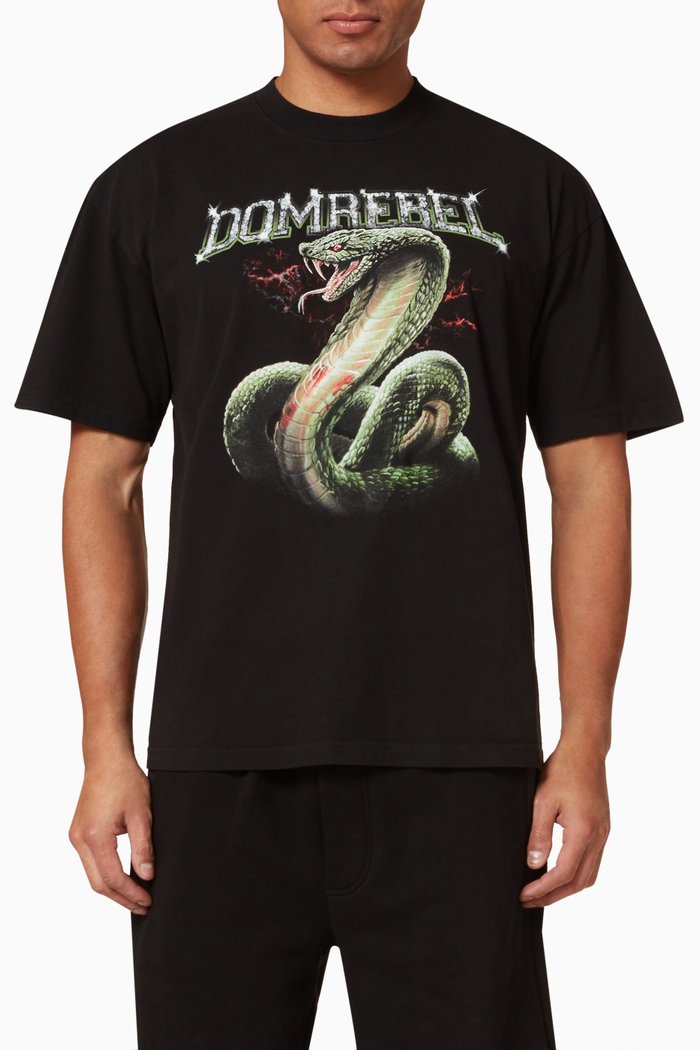 

Serpent Box T-Shirt in Cotton, Black