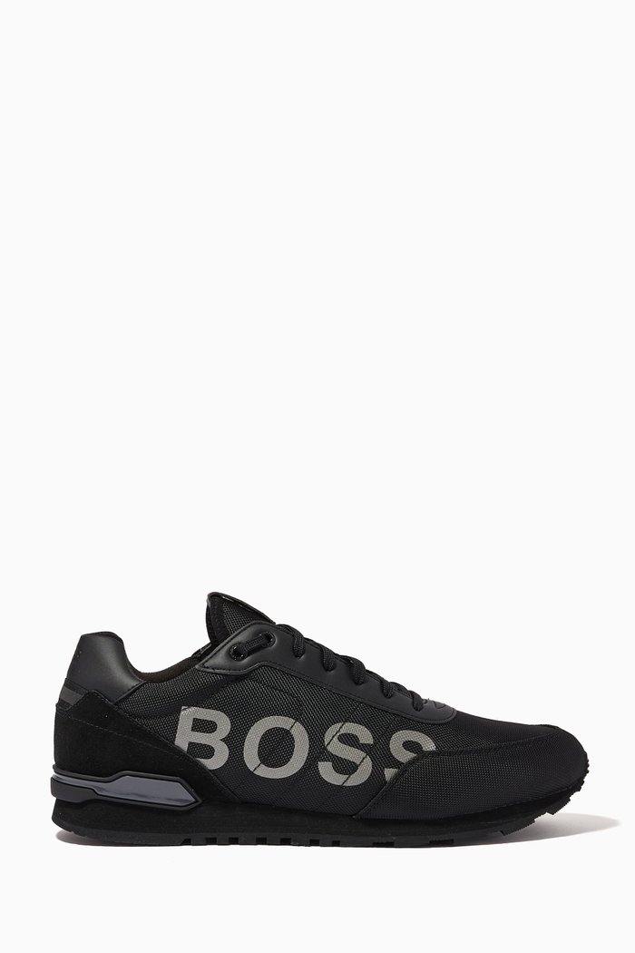 

Logo Sneakers in Recycled Nylon, Black